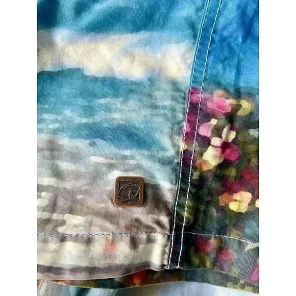 Island Haze Mens Board Shorts Blue Bathing Suit Beach Ocean XXL Youth - Picture 7 of 12